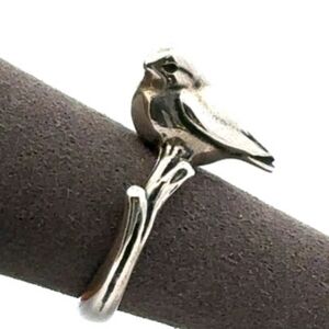 RETIRED James Avery 925 Sterling Silver Bird On A Branch 3D Style Ring 10.2g 7